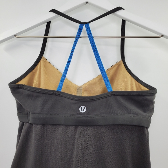 Lululemon Bend and Flow Striped Tank Yoga Workout Gray - Picture 4 of 7